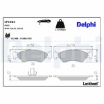 DELPHI Piduriklotsi komplekt,  ketaspidur LP1603