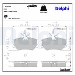 DELPHI Piduriklotsi komplekt,  ketaspidur LP1606