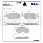 DELPHI Piduriklotsi komplekt,  ketaspidur LP1609