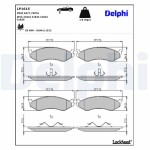 DELPHI Piduriklotsi komplekt,  ketaspidur LP1615