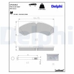 DELPHI Piduriklotsi komplekt,  ketaspidur Professional + LP1616LC