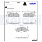 DELPHI Piduriklotsi komplekt, ketaspidur LP1625