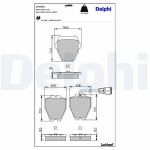 DELPHI Piduriklotsi komplekt,  ketaspidur LP1633