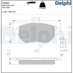 DELPHI Piduriklotsi komplekt,  ketaspidur LP1653