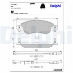 DELPHI Piduriklotsi komplekt,  ketaspidur LP1656