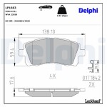 DELPHI Piduriklotsi komplekt,  ketaspidur LP1663