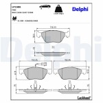 DELPHI Piduriklotsi komplekt,  ketaspidur LP1686