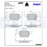 DELPHI Piduriklotsi komplekt,  ketaspidur LP1687