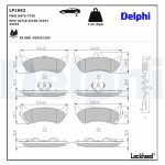 DELPHI Piduriklotsi komplekt,  ketaspidur LP1692