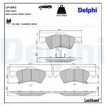 DELPHI Piduriklotsi komplekt,  ketaspidur LP1693