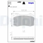 DELPHI Piduriklotsi komplekt,  ketaspidur LP1700
