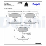 DELPHI Piduriklotsi komplekt,  ketaspidur LP1709