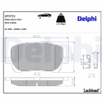 DELPHI Piduriklotsi komplekt,  ketaspidur LP1711