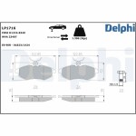 DELPHI Piduriklotsi komplekt,  ketaspidur LP1716