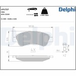 DELPHI Piduriklotsi komplekt,  ketaspidur LP1727
