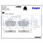 DELPHI Piduriklotsi komplekt,  ketaspidur LP1733
