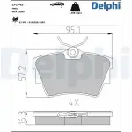 DELPHI Piduriklotsi komplekt,  ketaspidur LP1745