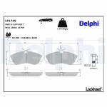 DELPHI Piduriklotsi komplekt,  ketaspidur LP1749