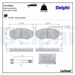 DELPHI Piduriklotsi komplekt,  ketaspidur Professional + LP1750LC