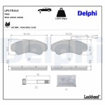 DELPHI Piduriklotsi komplekt,  ketaspidur Professional + LP1751LC