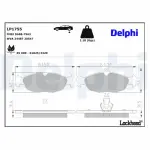 DELPHI Piduriklotsi komplekt,  ketaspidur LP1755