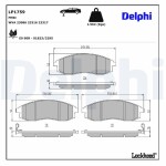 DELPHI Piduriklotsi komplekt,  ketaspidur LP1759