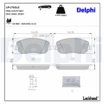 DELPHI Piduriklotsi komplekt,  ketaspidur Professional + LP1792LC