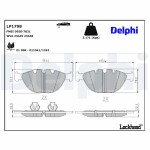 DELPHI  Piduriklotsi komplekt,ketaspidur LP1798
