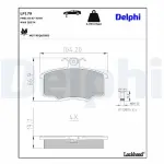DELPHI  Piduriklotsi komplekt,ketaspidur LP179