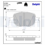 DELPHI Piduriklotsi komplekt,  ketaspidur LP1804