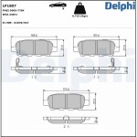 DELPHI  Piduriklotsi komplekt,ketaspidur LP1807