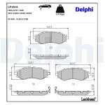DELPHI Piduriklotsi komplekt,  ketaspidur LP1816