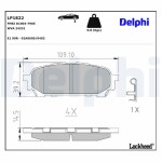 DELPHI Piduriklotsi komplekt,  ketaspidur LP1822