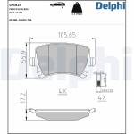 DELPHI  Piduriklotsi komplekt,ketaspidur LP1824