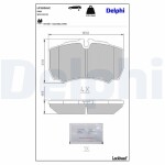 DELPHI Piduriklotsi komplekt,  ketaspidur Professional + LP1826LC