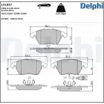 DELPHI Piduriklotsi komplekt,  ketaspidur LP1837