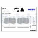DELPHI Piduriklotsi komplekt,  ketaspidur LP1838