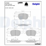 DELPHI Piduriklotsi komplekt,  ketaspidur LP1844
