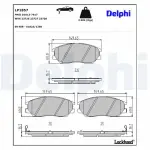DELPHI Piduriklotsi komplekt,  ketaspidur LP1857