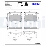 DELPHI Piduriklotsi komplekt,  ketaspidur LP1858