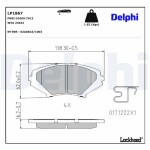 DELPHI Piduriklotsi komplekt,  ketaspidur LP1867