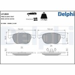 DELPHI Piduriklotsi komplekt,  ketaspidur LP1869