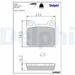 DELPHI  Piduriklotsi komplekt,ketaspidur LP18