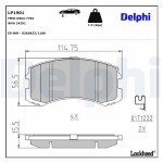 DELPHI Piduriklotsi komplekt,  ketaspidur LP1901