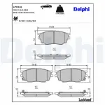 DELPHI Piduriklotsi komplekt,  ketaspidur LP1916