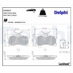 DELPHI Piduriklotsi komplekt,  ketaspidur LP1917