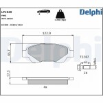 DELPHI Piduriklotsi komplekt, ketaspidur LP1949