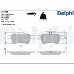 DELPHI  Piduriklotsi komplekt,ketaspidur LP1958