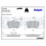 DELPHI Piduriklotsi komplekt,  ketaspidur LP1959