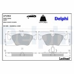 DELPHI Piduriklotsi komplekt,  ketaspidur LP1962